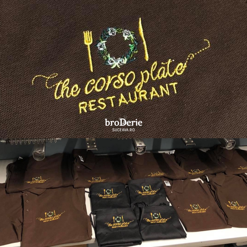 Tricouri polo si sorturi brodate cu logo Corso Restaurant
