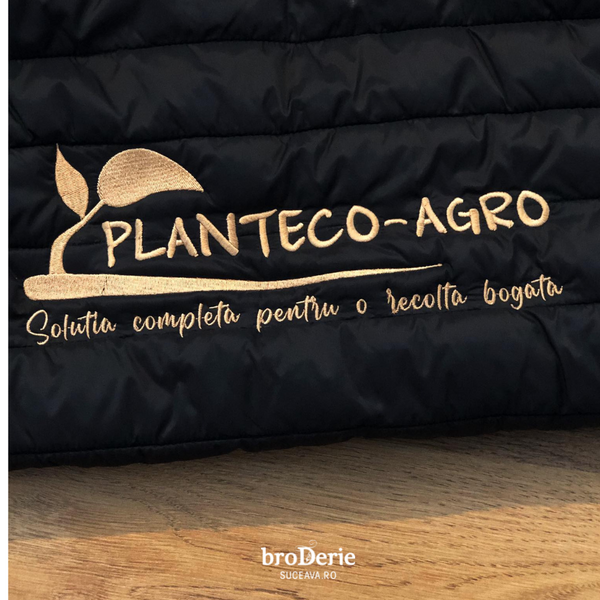 Logo brodat pe geaca Planteco Agro