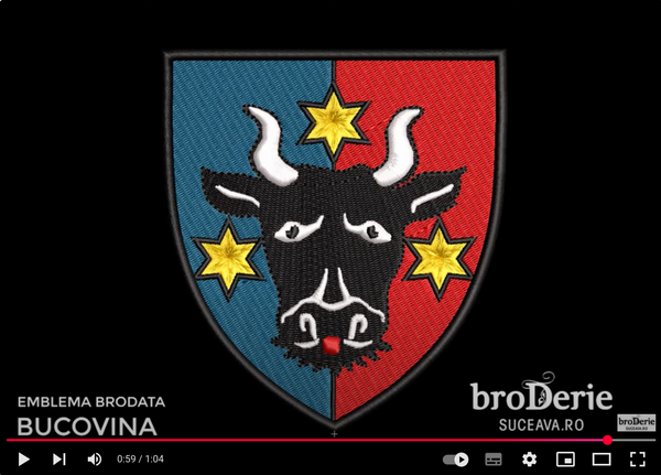 Emblema brodată „BUCOVINA” – un simbol cusut cu mândrie și tradiție
