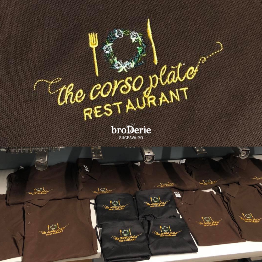 Tricouri polo si sorturi brodate cu logo Corso Restaurant