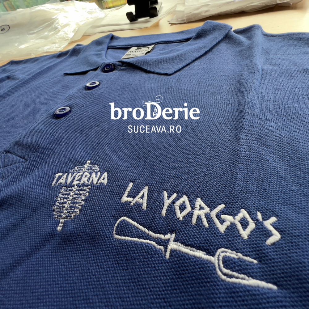 Tricouri brodate cu logo Taverna La Yorgo's