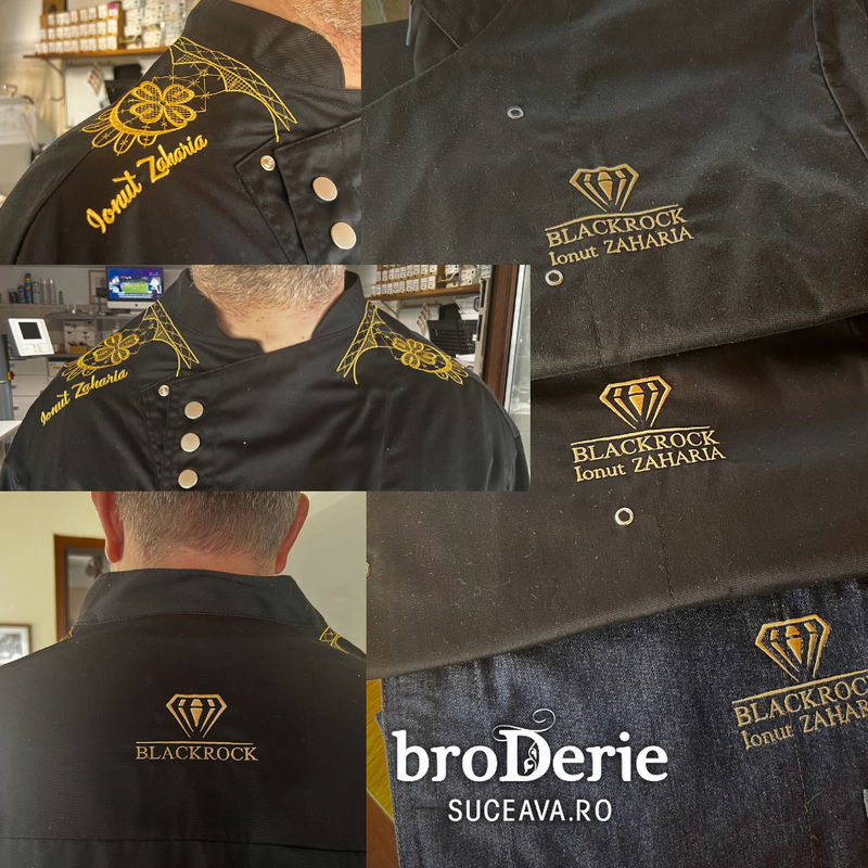 Tunica brodata cu logo BlackRock