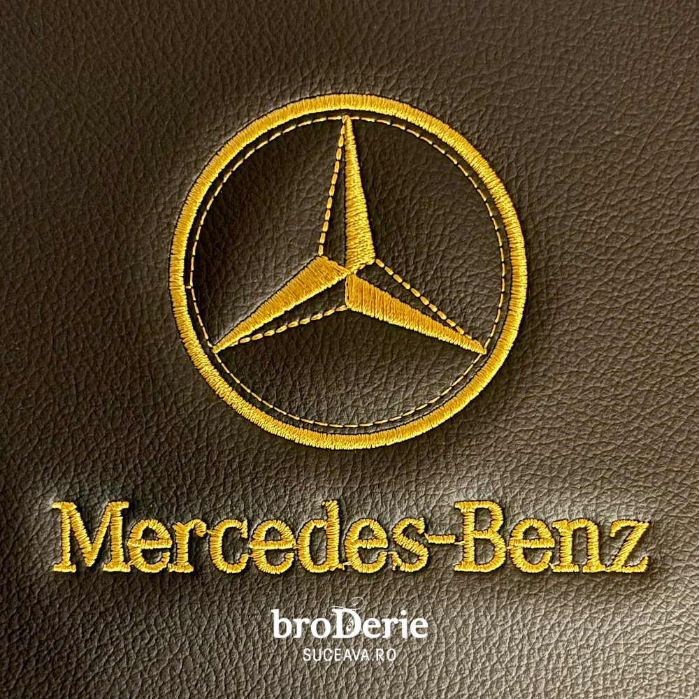 Logo Mercedes - Benz pe eco piele