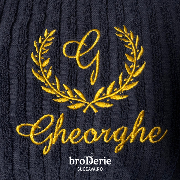 Halat personalizat cu broderie ornament – Gheorghe