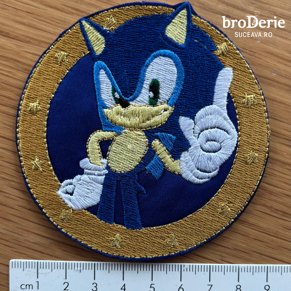 Sonic - emblema brodata