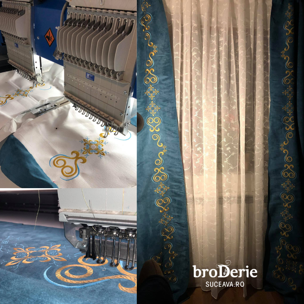 Draperii brodate unicat