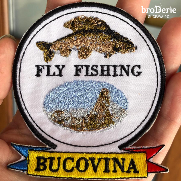 Emblema brodata Fly Fishing Bucovina
