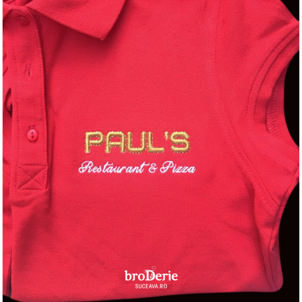 Tricouri brodate cu logo Paul's Restaurant Radauti