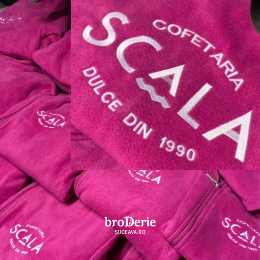 Fleece-uri brodate cu logo SCALA