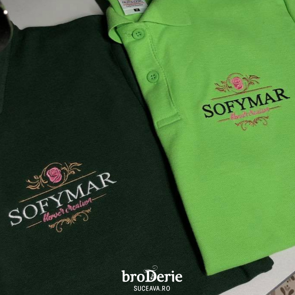 Tricouri polo brodate cu logo SOFIMAR