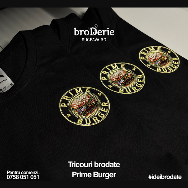 Tricouri brodate PRIME BURGER