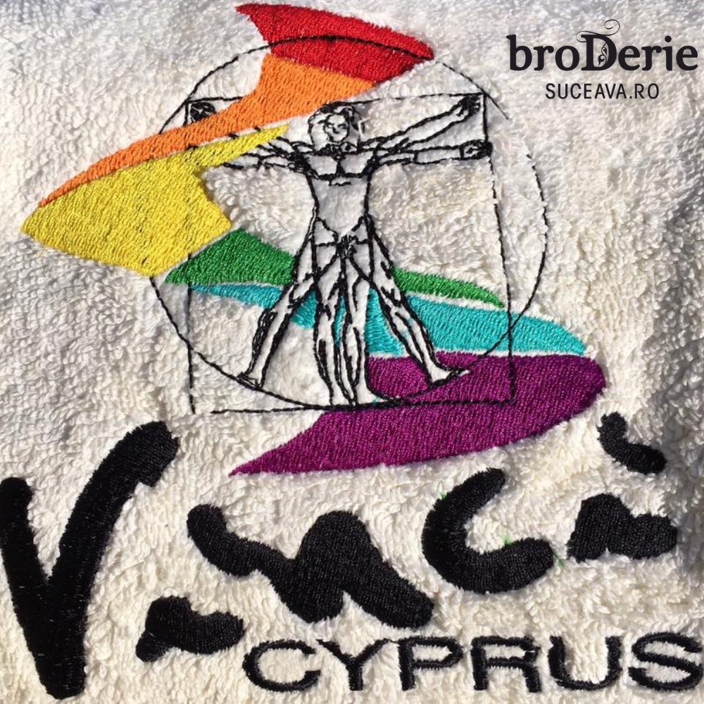 Logo brodat pe prosop VINCI CYPRUS