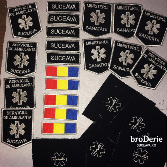 Embleme brodate pentru Serviciul de ambulanta