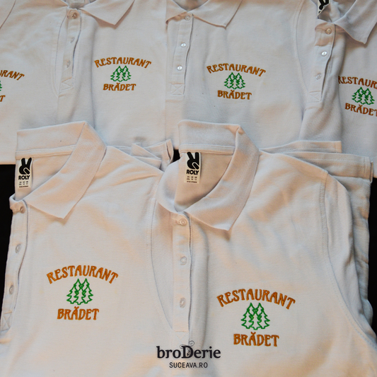 Tricouri polo brodate cu Restaurant Bradet