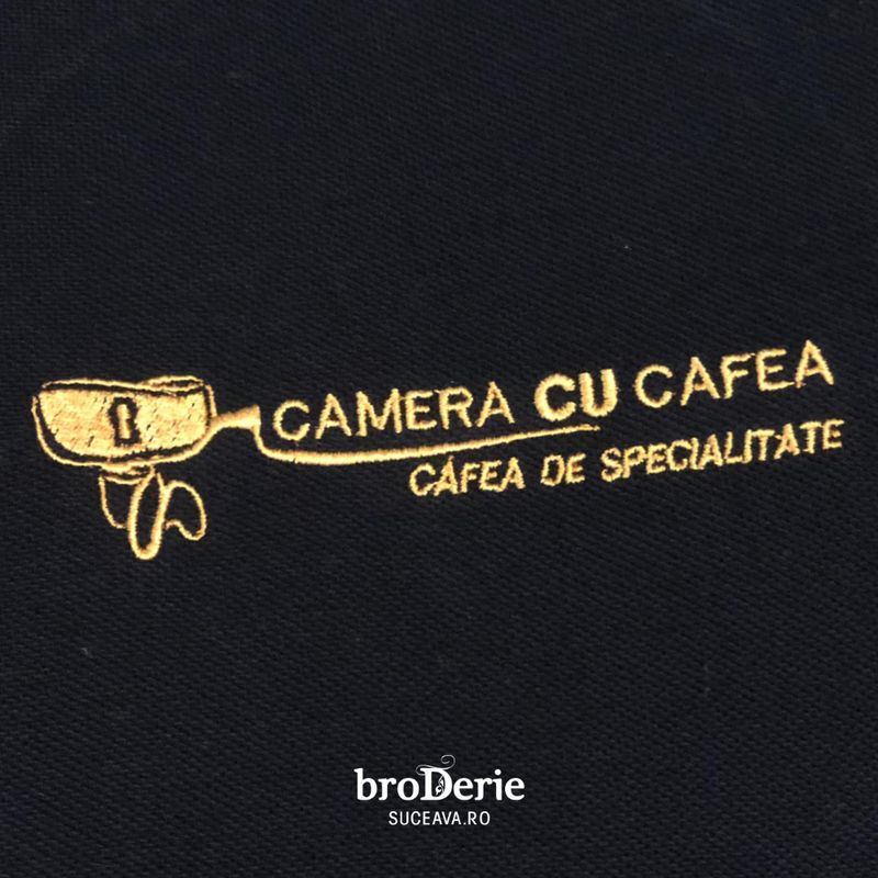 Logo brodat Camera cu cafea