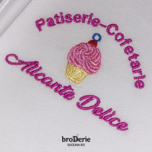 Logo brodat Patiserie Cofetarie Alicante Delice