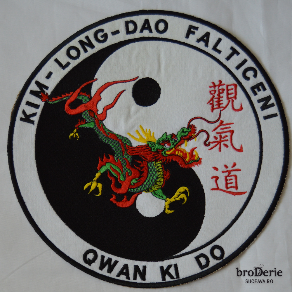 Emblema brodata la dimensiune mare Qwan Ki Do