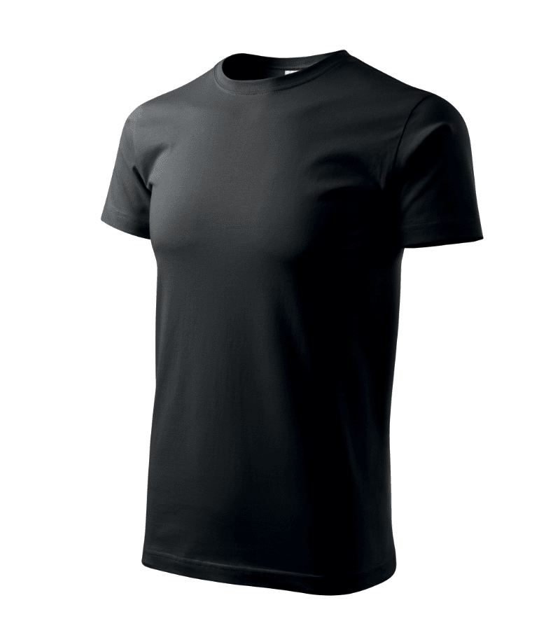 Tricou basic negru personalizat brodat