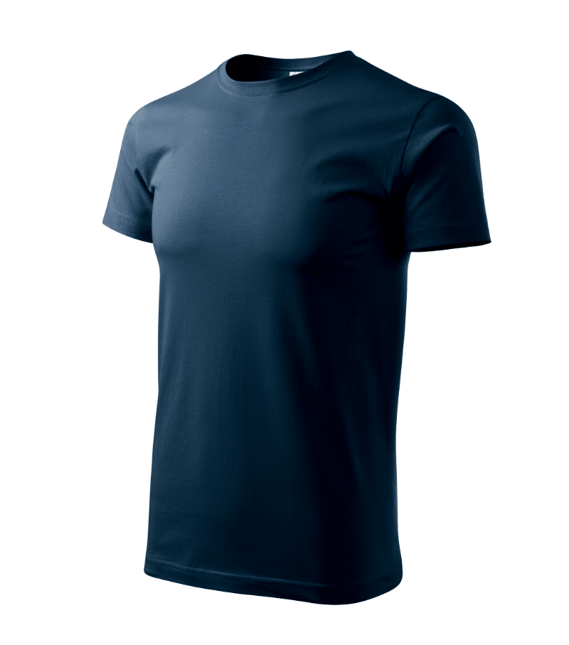 Tricou basic albastru marin personalizat brodat