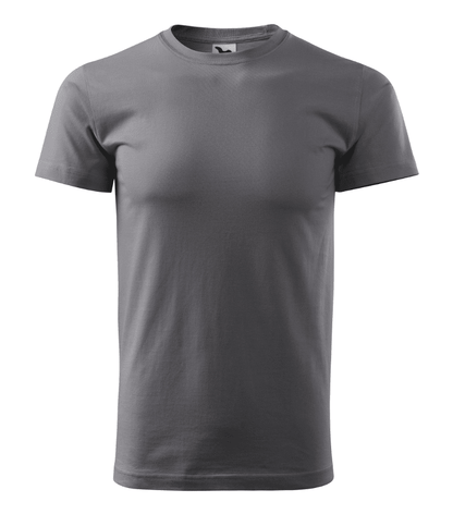 Tricou basic gri metalic personalizat brodat