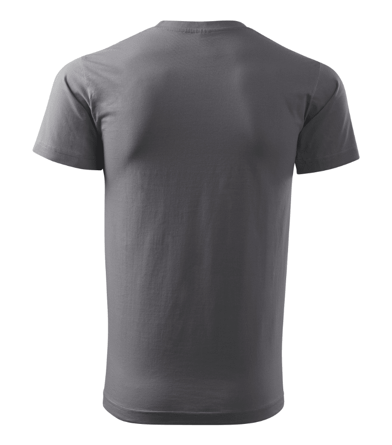 Tricou basic gri metalic personalizat brodat