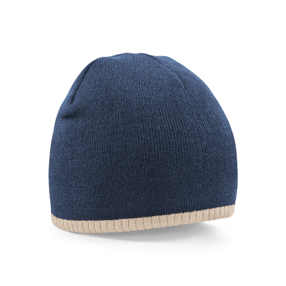 Two-Tone Pull-On Beanie 