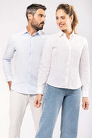 KA510 Cămașă damă din poplin de bumbac cu mâneci lungi - Broderie Suceava