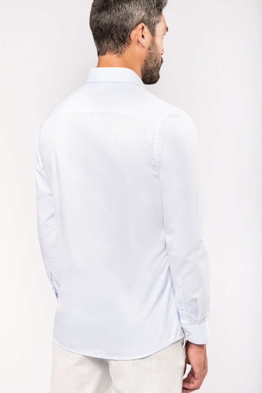 KA513 Men's long-sleeved cotton poplin shirt