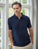 Luxury Stretch V - Neck Polo - Broderie Suceava