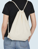 Organic Cotton Drawstring Backpack - Broderie Suceava