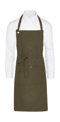 PROVENCE - Eyelet Bib Apron with Pocket - Broderie Suceava