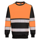 W376 - PW3 H - Vis Class 1 Sweatshirt - Broderie Suceava