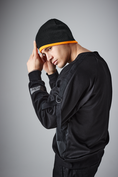 Two-Tone Pull-On Beanie 