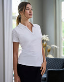 Women's Luxury Stretch V Polo - Broderie Suceava